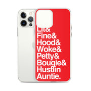 Red Every Auntie iPhone Case - Yeaux Mama